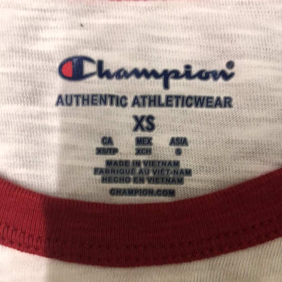 White and red champion tee, woman’s XS, never worn - Picture 2 of 3